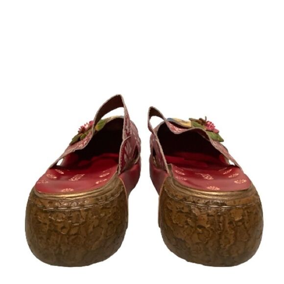 SOCOFY HANDMADE LEATHER BOHO CLOGS, MULES SLIP ON SHOES MULTI COLOURED SZ 40NWOT - Picture 5 of 13